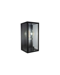 Integral buiten wandlamp zwart IP44 voor 1x E27 LED lamp (niet meegeleverd)