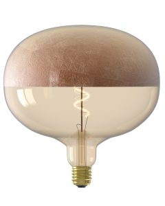 Calex LED XXL Kopspiegel Craquele Boden Copper E27 4W 100lm 1800K Dimbaar