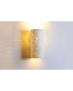 Integral wandlamp Veria decoratief overschilderbaar gips voor 1x E14 lichtbron