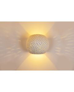Integral wandlamp Katerini decoratief overschilderbaar gips voor 1x G9 lichtbron