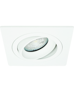 GU10 LED Inbouwspot Armatuur QOB Vierkant Wit Kantelbaar Zaagmaat 80mm
