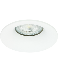 GU10 LED Inbouwspot Armatuur SMOOTY Rond Wit Vast Zaagmaat 70mm