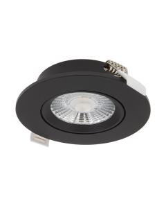 LED inbouwspot Hydra Ø9cm 6W 540lm 3000K Cri95 Dimbaar Zwart | zaagmaat 7.5cm