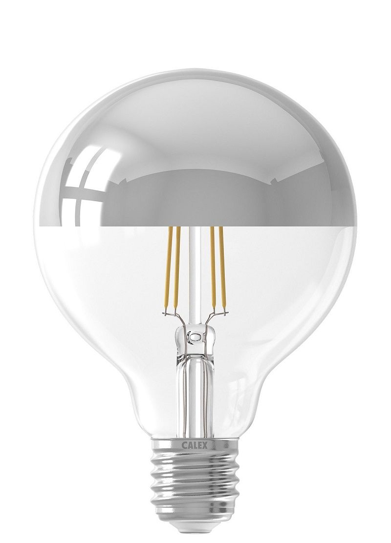 Kostbaar Meditatief trog Calex LED Kopspiegellamp Zilver G95 E27 3.5W 2300K Dimbaar | SameLight.nl