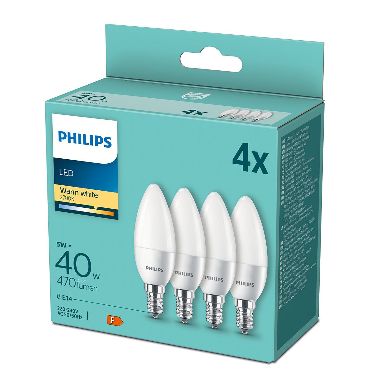 stuks Philips LED kaarslamp E14 5W 2700K niet dimbaar | SameLight.nl