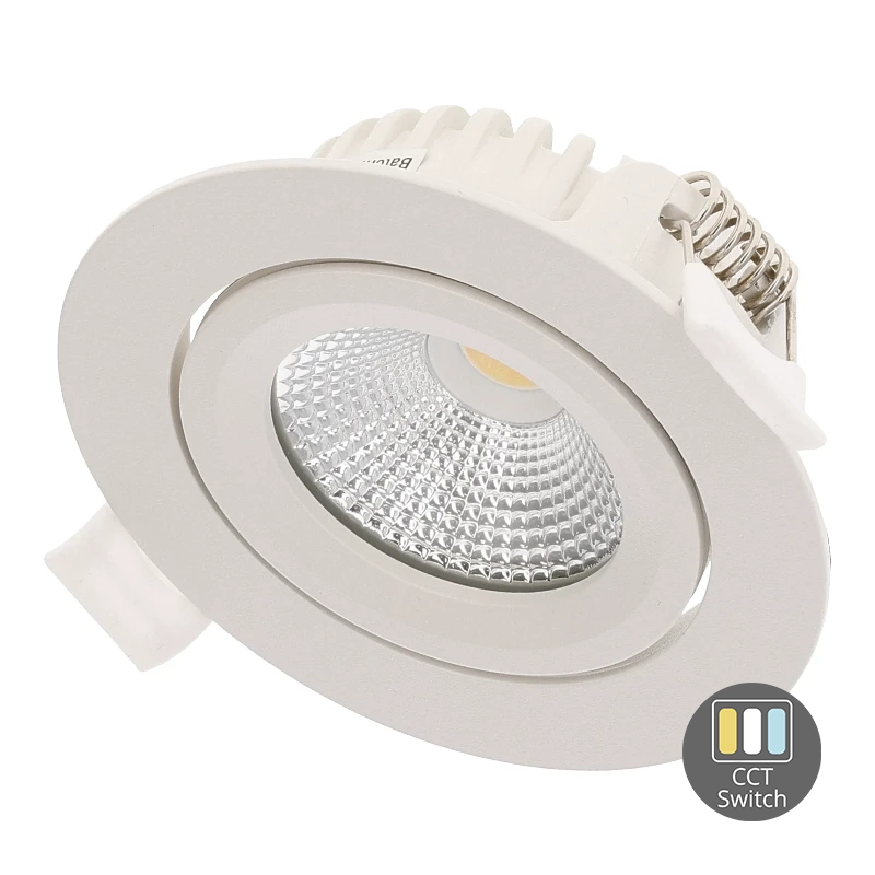 Sweier Zwarte LED Inbouwspot,7W Ultraplatte 33mm IP44 LED Inbouwlampen, 6000K Koel Wit, Gatmaat 90-100mm Energiezuinige Aluminium Downlight voor Woonkamer, Keuken, Badkamer, 5 Pack