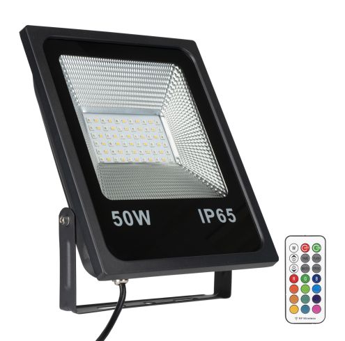 George Bernard Occlusie moeder Bailey LED Bouwlamp RGBWW 50W + Controller Wit 3000K 1080lm Rood 450lm  Groen 950lm Blauw 170lm IP65 | SameLight.nl