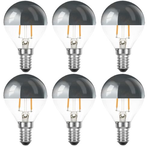 Vlekkeloos schetsen Mevrouw 6 stuks led kopspiegellamp zilver E14 4W 2200K | SameLight.nl