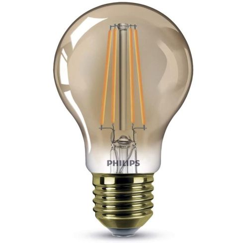 droog semester merk Philips ledlamp E27 8W 2200K Goud Dimbaar | SameLight.nl