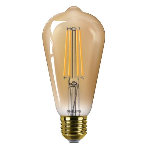 Philips LED ST64 E27 640lm 2200K Goud | SameLight.nl