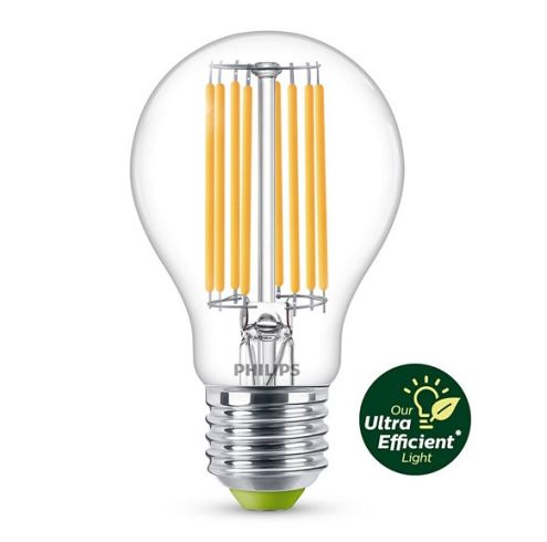 dans ijs Gezag Philips filament LED lamp E27 4W 840lm 3000K helder niet dimbaar Label A |  SameLight.nl