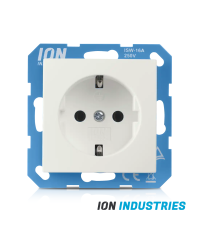 ION Industries Wandcontactdoos met Aanraakbeveiliging | E1 | Alpin Wit RAL 9016