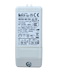 TCI MICRO MD 350 LED driver 350mA 3-10W dimbaar (fase aan/afsnijding)