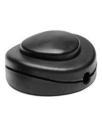 Vloerschakelaar zwart 1-polig geschikt voor platte en ronde kabel voetschakelaar