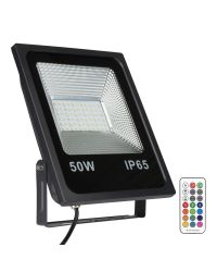 Bailey LED Bouwlamp RGBWW 50W + Controller Wit 3000K 1080lm Rood 450lm Groen 950lm Blauw 170lm IP65