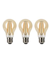 3 stuks Bailey LED Peer A60 E27 6W 600lm 2200K Goud Niet-Dimbaar