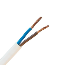 Installatiedraad Per Meter | 2x0.75 | Wit | Aansluitsnoer | Montagedraad