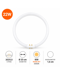 Osram Lumilux T5 FC 22W/830 | 2GX13 | 23cm