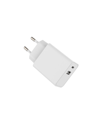 USB-A + USB-C Oplader Wit 5V 3A