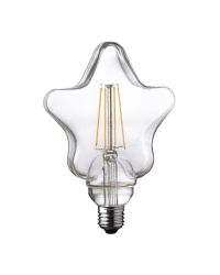 Wofi LED filament lamp stervorm E27 4W 300lm 1800K Helder Niet-Dimbaar Ø12.5x17.5cm