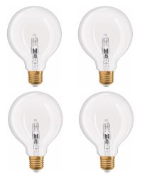 4 stuks Osram halogeen Globelamp G95 E27 20W helder dimbaar