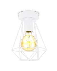 B.K.Licht Plafondlamp Wit Metaal Ø16.5cm excl. E27 lichtbron