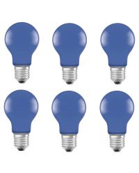 OP=OP 6 stuks Osram led lamp gekleurd E27 2.5W Blauw Niet dimbaar
