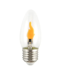 Thorgeon LED kaarslamp vlameffect E27 0.5W 1800K flikkerlamp helder