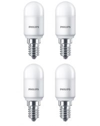 4 stuks Philips LED Koelkastlamp E14 3.2W Ø2.5x7.1cm Niet dimbaar
