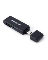 Integral Dual-Slot microSD & SD USB-C 3.0 Kaartlezer | Hoge snelheid | SD / microSD / SDHC / SDXC | Type-C aansluiting