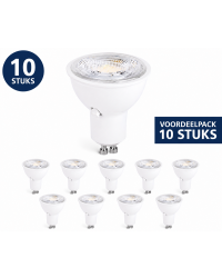 Voordeelpack 10x Integral GU10 LED Lamp 4.9W 540lm CCT Switch 2700K/3000K/4000K Dimbaar 60° Wit