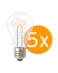 5 stuks LEDmaxx LED Peer E27 1W 65lm 2400K helder Niet-Dimbaar