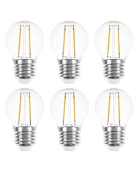 6 stuks LEDmaxx LED kogellamp E27 2W 220lm 2200K Helder Niet-Dimbaar