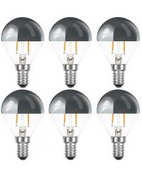 6 stuks LEDmaxx LED kopspiegellamp zilver E14 2W 180lm 2200K Niet-Dimbaar