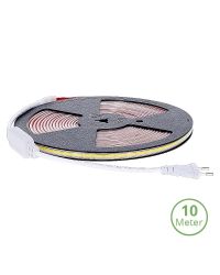 COB LEDstrip 220V 2700K | 10 meter | IP65 | inclusief 0.5 meter Eurostekker