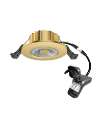 LED inbouwspot HUGO 6W dimbaar IP65 met CCT-switch - Messing