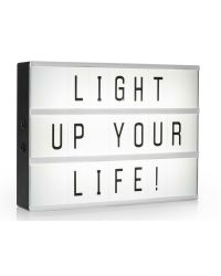 OP=OP LED lichtbox A4 30x21cm 1W met 85 letters gebruikt 6x AA batterijen