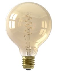 Calex Flexfilament LED Globelamp G95 E27 4W 2100K Goud dimbaar