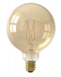 Calex Smart LED Globelamp G125 E27 7W 806lm 1800-3000K Goud Dimbaar via APP Ø12.5cm