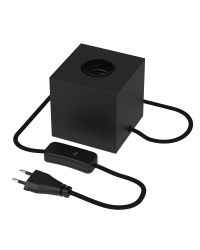 Calex tafellamp Mat Zwart E27 met aan/uit schakelaar en 1.8m kabel
