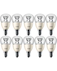 10 stuks Philips LED Kogellamp E14 3.4W 250lm 2700K Helder Dimbaar