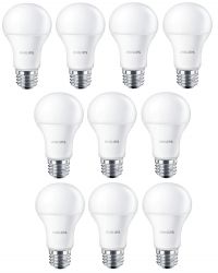 10 stuks Philips LED lamp E27 10.5W 1055lm 3000K Mat Niet-Dimbaar A60