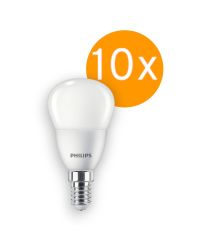 10 stuks Philips LED Kogellamp E14 5W 470lm 2700K Mat Niet-Dimbaar P45