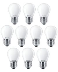 10 stuks Philips LED kogellamp E27 2.2W 250lm 2700K Mat Niet-Dimbaar P45