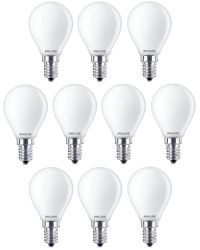 10 stuks Philips LED Kogellamp E14 4.3W 470lm 2700K Mat Niet-Dimbaar P45