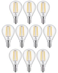 10 stuks Philips LED kogellamp E14 4.3W 470lm 2700K helder Niet-Dimbaar P45