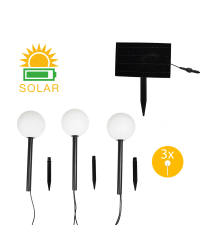 Bailey Solar LED Tuinverlichting Party Balls 3x G150 2500K IP54 met Afstandsbediening