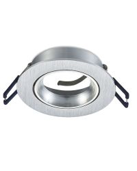 Inbouwspot Carme rond Zilver kantelbaar voor GU10 | zaagmaat 7cm