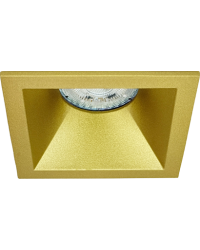 GU10 LED Inbouwspot Armatuur HO Vierkant Goud Verdiept Zaagmaat 70x70mm