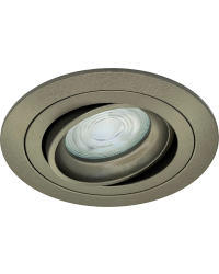 GU10 LED Inbouwspot Armatuur Nova Rond Brons Kantelbaar Zaagmaat 80mm